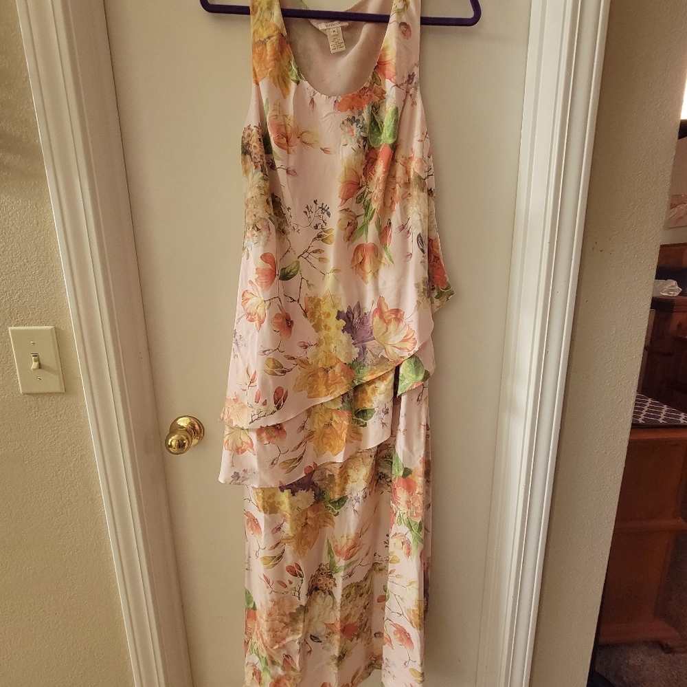 ✨ SUNDANCE Silk Maxi Dress - Soft Pink - Size 14 ✨